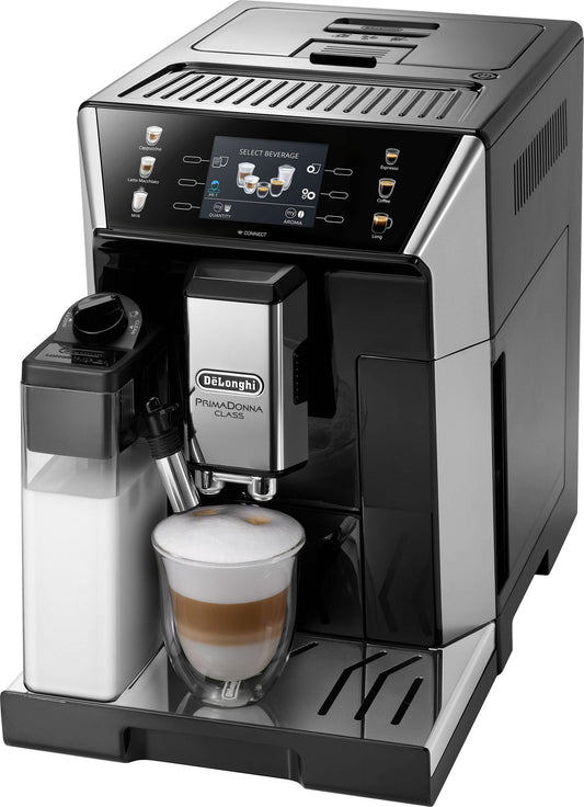 DE'LONGHI Kaffeevollautomat PrimaDonna Class ECAM550.65.SB - Perfekter Milchschaum + Gratis Kaffee 5 Kaffeestärken, Mein Kaffee" Funktion, 3,5'' Farbdisplay